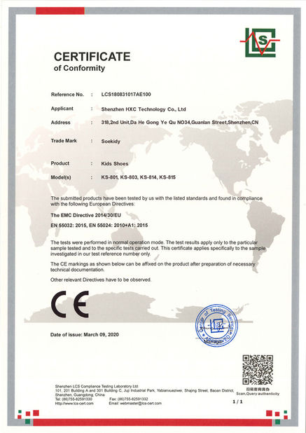 China Shenzhen HXC Technology Co.,Ltd Certificações