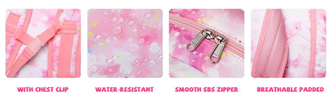 Mochila escolar de poliéster para crianças Mochila escolar de sereia Set de três peças 1