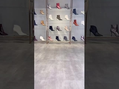 Botas femininas de ponta fina Botas curtas de tornozelo Botas casuais de mulheres